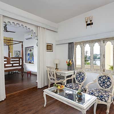 Elephanta Lake View Suite With Balcony at swaroop vilas udaipur